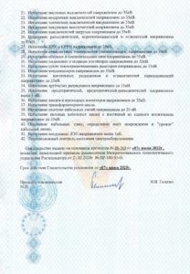 Свидетельство электролаборатории — перечень испытаний